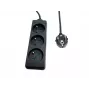 Microconnect MC-PS030150FRB ciabatta — Type francese, 3 prese, con protezione da sovratensione
