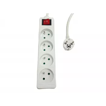 Microconnect MC-PSOO040500FRW ciabatta — 4 prese con interruttori on/off individuali