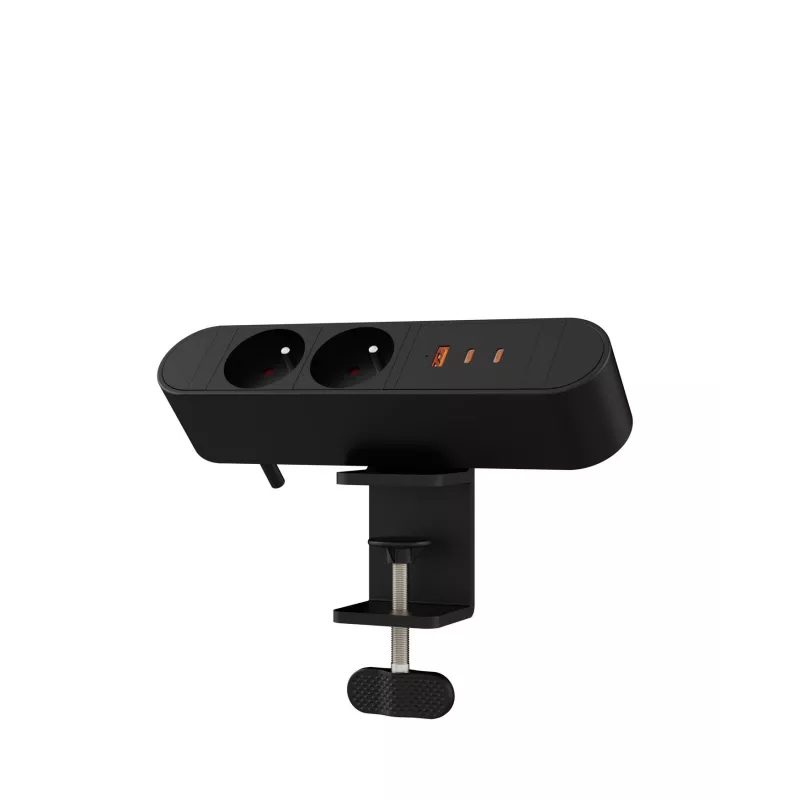 MicroConnect MC-MDPS-FR2-67W ciabatta da scrivania — 2 prese, 67 W di potenza totale