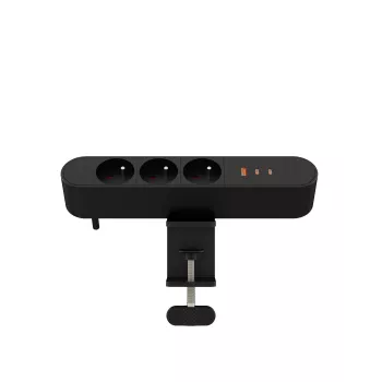 Ciabatta da scrivania MicroConnect MC-MDPS-FR3-67W — 3 prese, 67W di potenza totale
