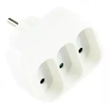 Prolunga elettrica LOGON LPS140 — 3 prese AC, per interni, 18 A, bianco