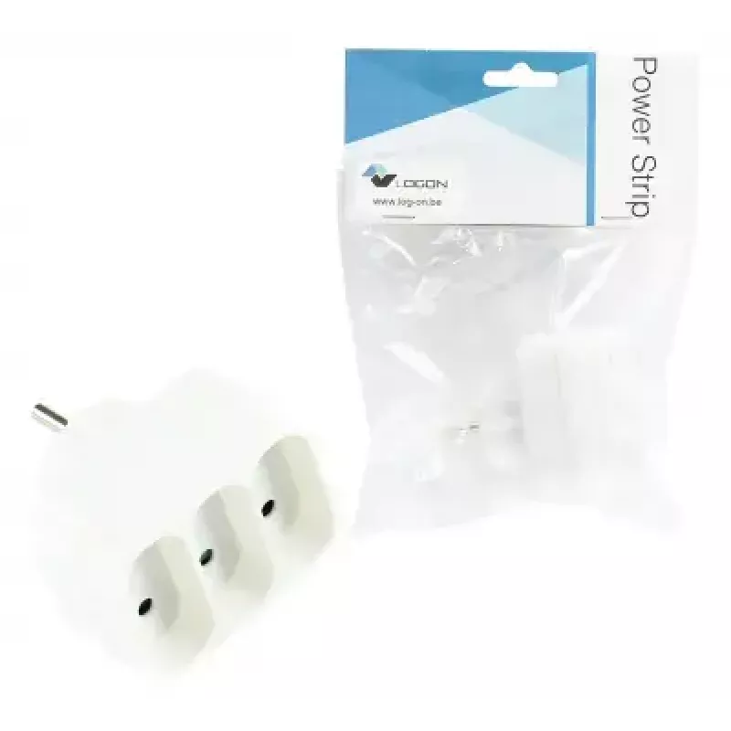 Prolunga elettrica LOGON LPS140 — 3 prese AC, per interni, 18 A, bianco