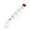 Prolunga elettrica LOGON LPS165 — cavo 1,5 m, 4 prese AC, interno/esterno, bianco