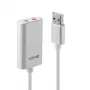Convertitore audio Lindy USB Type-A a convertitore audio, argento/bianco, 25 g