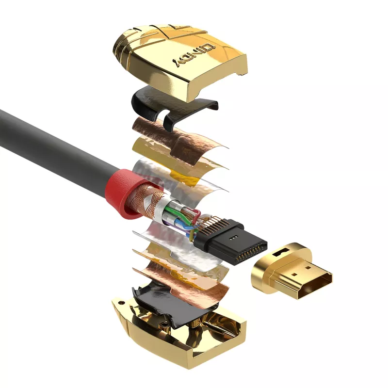 Cavo HDMI High Speed Lindy 2 m, Gold Line