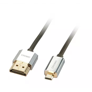 Cavo HDMI a Micro-HDMI High Speed slim CROMO Lindy 0,5 m con Ethernet