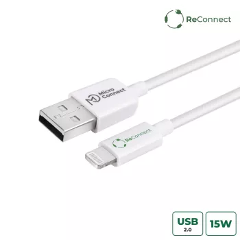 Cavo Lightning MicroConnect ECO-LIGHTNING1 1 m bianco USB-A