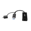 Convertitore Lindy USB 3.2 Gen 1 Gigabit Ethernet con filo USB Ethernet 5000 Mbit/s nero