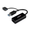 Convertitore Lindy USB 3.2 Gen 1 Gigabit Ethernet con filo USB Ethernet 5000 Mbit/s nero
