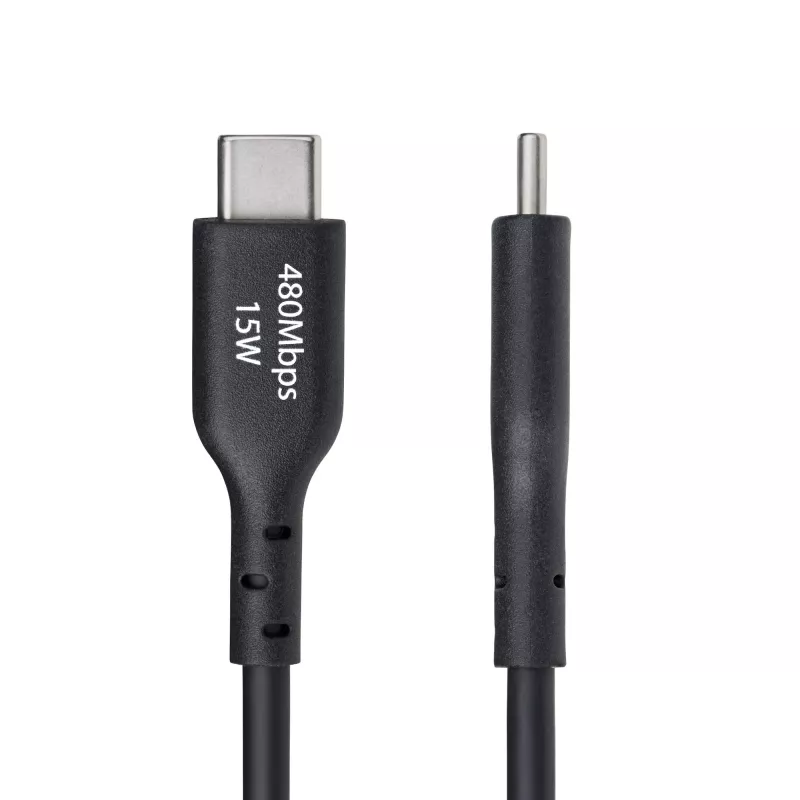 Cavo di ricarica StarTech.com USB-A a USB-C 30 cm, ricarica e sincronizzazione, 3A, USB 2.0, guaina TPE – cavo di ricarica USB nero
