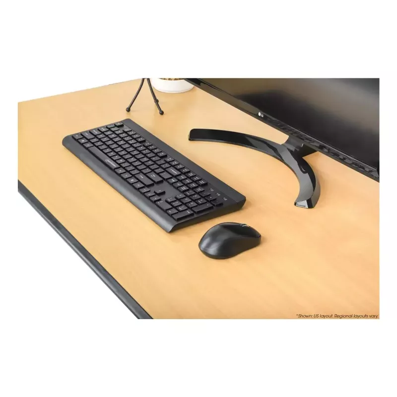 Tastiera Manhattan 180771 wireless QWERTY nera con mouse incluso