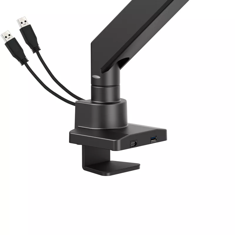 Manhattan Supporto da scrivania per 1 monitor da 17-57 pollici, 27 kg, con porte USB