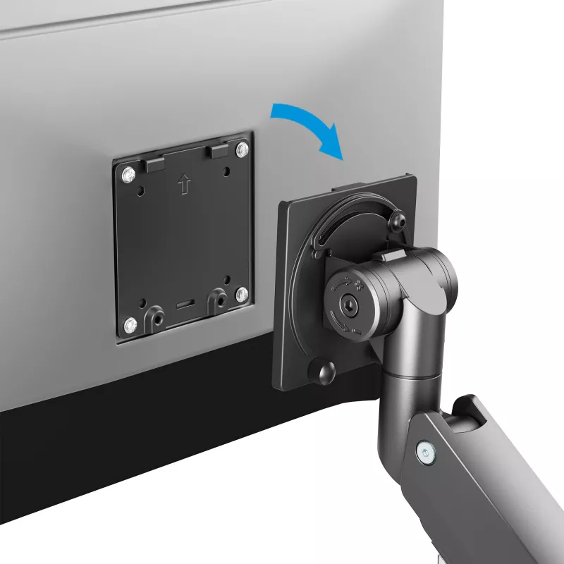 Manhattan Supporto da scrivania per 1 monitor da 17-57 pollici, 27 kg, con porte USB