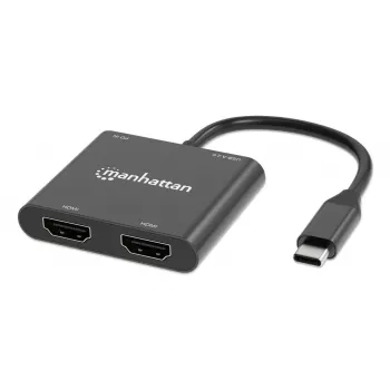 Adattatore multiporta Manhattan 154321 USB Type-C a 2 HDMI USB-A Power Delivery 100 W