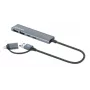 Dock/hub combo USB-C e USB-A Manhattan 4 porte 5 Gbps alluminio