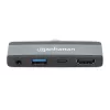 Dock da viaggio USB-C Manhattan 190404 4 porte HDMI USB-A USB-C 3,5 mm