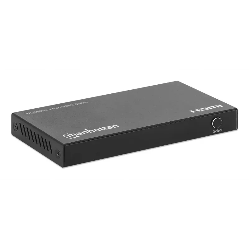Switch HDMI 3x1 MANHATTAN 18G automatico manuale telecomando IR nero