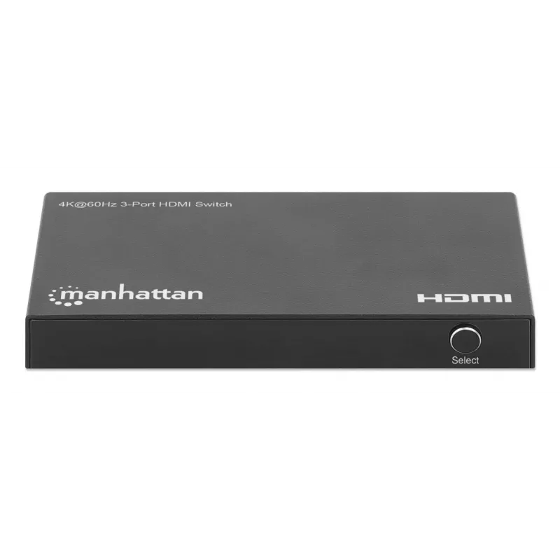 Switch HDMI 3x1 MANHATTAN 18G automatico manuale telecomando IR nero