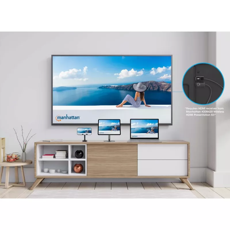 Trasmettitore AV Manhattan 208437 1920x1080 30m wireless USB Type-C