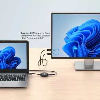 Trasmettitore AV Manhattan 208444 nero 1920x1080 30m wireless USB-C