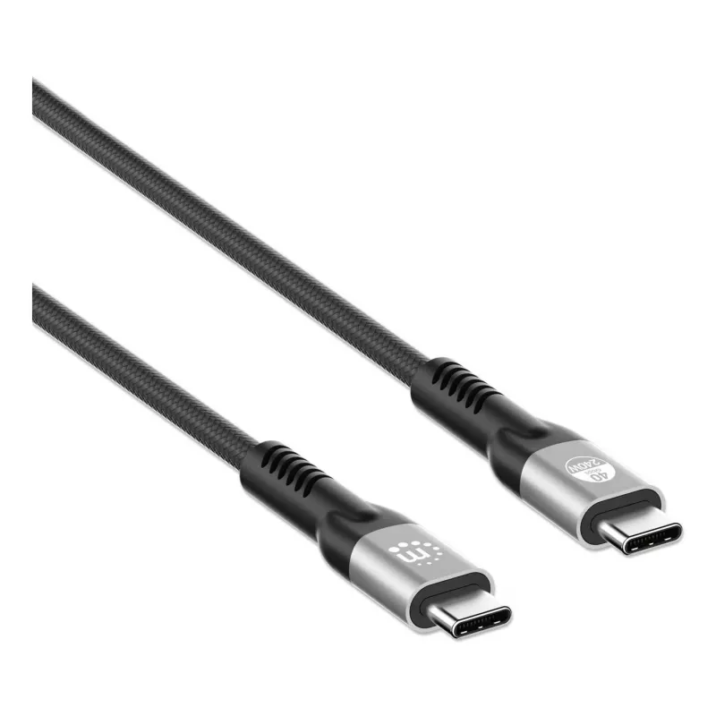 Cavo USB-C maschio su USB-C maschio Manhattan 2m USB4 Gen 3x2 8K 60Hz