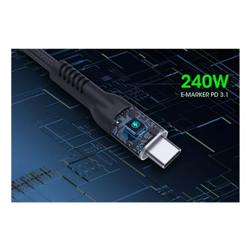 Cavo USB-C maschio su USB-C maschio Manhattan 2m USB4 Gen 3x2 8K 60Hz