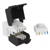 Equip 769227 Presa Keystone Cat.6A, non schermata, LSA senza attrezzi, bianca, 8 pz.