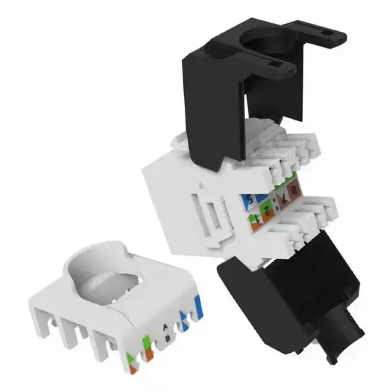 Equip 769227 Presa Keystone Cat.6A, non schermata, LSA senza attrezzi, bianca, 8 pz.