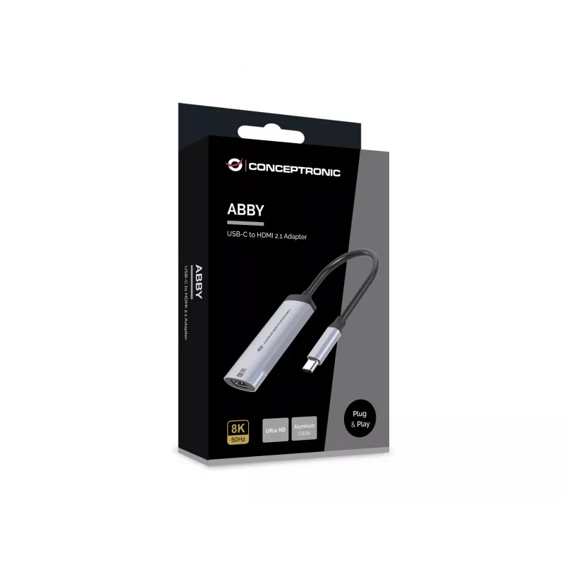 Adattatore USB-C a HDMI 2.1 Conceptronic ABBY23G, 8K60Hz