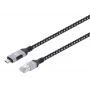 Cavo Manhattan USB-C a Gigabit rete Ethernet RJ45 2m nero/argento