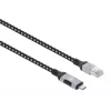 Cavo Manhattan USB-C a Gigabit rete Ethernet RJ45 2m nero/argento