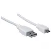Manhattan 324069 Cavo Hi-Speed USB 2.0, da USB-A a Micro-USB, maschio-maschio, 1,8 m, bianco