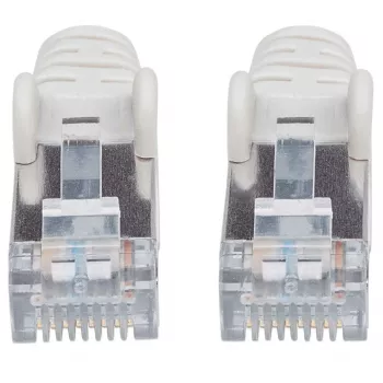 Cavo patch di rete Intellinet, cavo Cat7/connettori Cat6A, 10 m, grigio, rame, S/FTP, LSOH/LSZH, PVC, RJ45, contatti placcati oro, senza linguetta, con protezione guaina, garanzia a vita