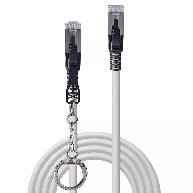 Cavo di rete Lindy 10 m Cat.6A S/FTP Locking, grigio
