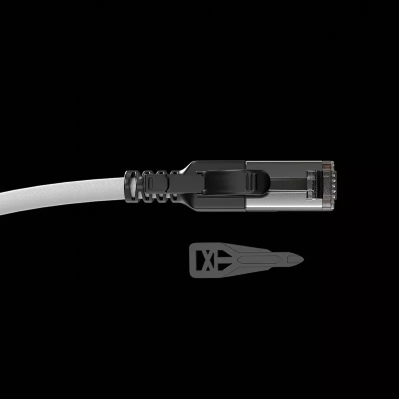 Cavo di rete Lindy 10 m Cat.6A S/FTP Locking, grigio