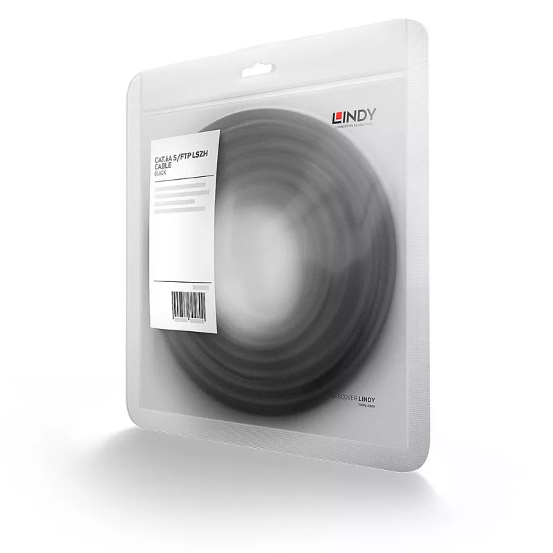 Cavo di rete Lindy 45370 nero 20 m Cat6a S/FTP (S-STP)