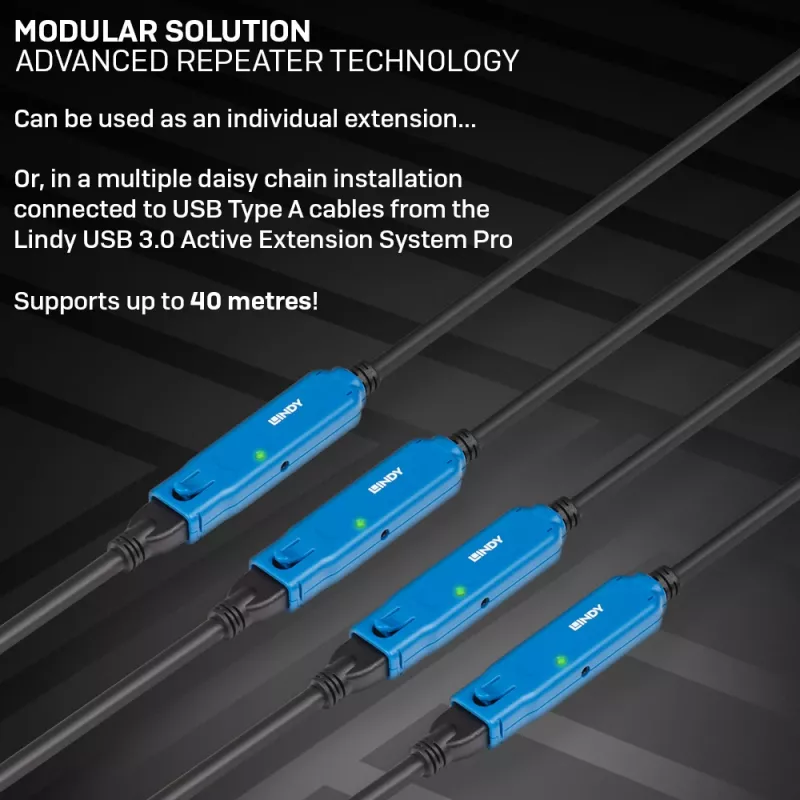 Lindy 43381 cavo USB USB 3.2 Gen 1 (3.1 Gen 1) 8 m USB C USB A nero, blu