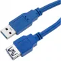 Techly cavo di prolunga USB 3.0, connettore maschio A / connettore femmina A, 1 m, blu ICOC U3-AA-10-EX