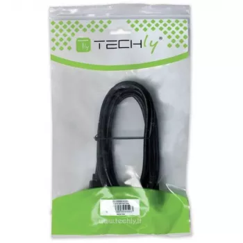 Techly cavo USB 2.0 connettore maschio A / connettore maschio Mini B 90° 1,8 m nero ICOC MUSB-AA-018ANG