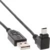 Techly cavo USB 2.0 connettore maschio A / connettore maschio Mini B 90° 1,8 m nero ICOC MUSB-AA-018ANG