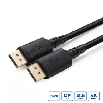 Cavo DisplayPort MicroConnect MC-DP-MMG-100LSZH 4K 1.2, 1,0 m, Low Smoke Zero Halogen