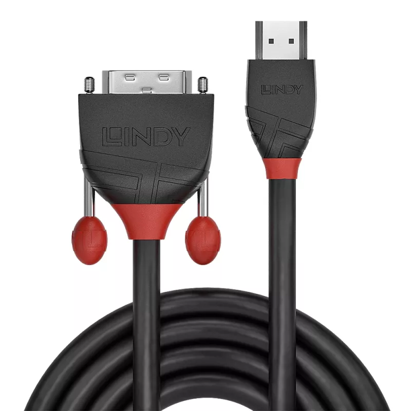 Cavo Lindy 2m HDMI a DVI Line nero HDMI Type-A DVI-D