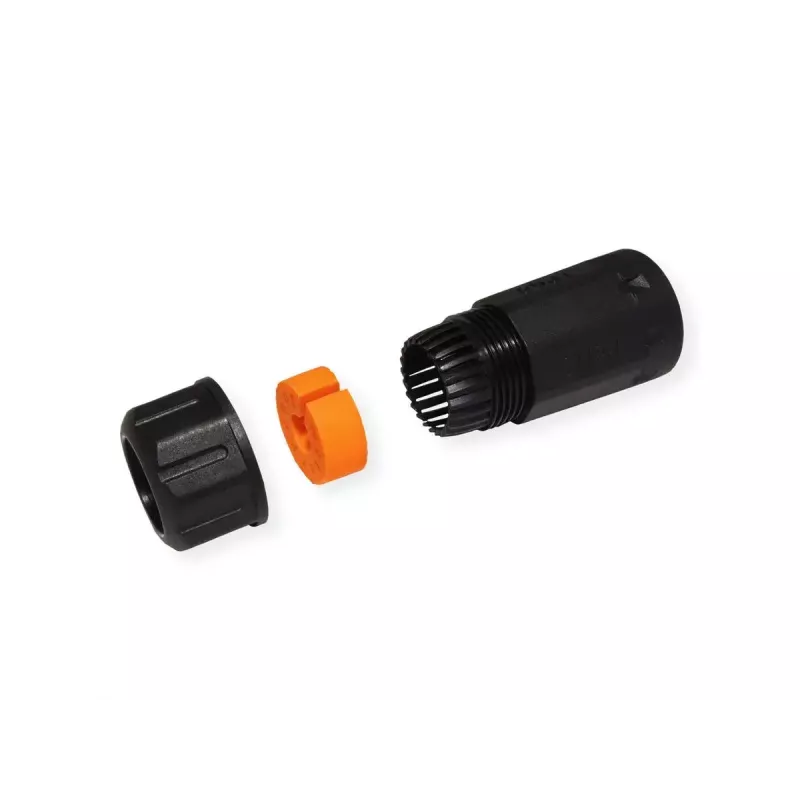 VALUE 21.99.3007 accoppiatore RJ-45 schermato, Cat.6A, per esterni e uso industriale, nero
