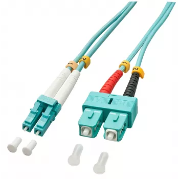 Lindy 2,0 m OM3 LC - SC duplex cavo InfiniBand/fibra ottica 2 m turchese