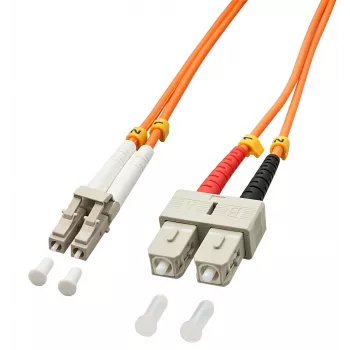 Lindy LC/SC 2m cavo InfiniBand/fibra ottica multicolore, arancione