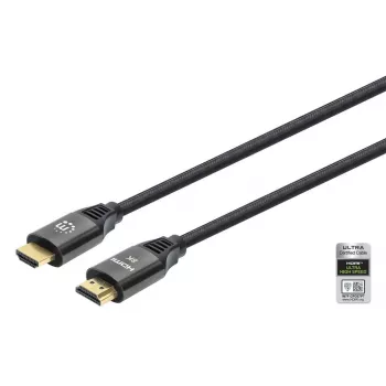 Cavo HDMI Manhattan 8K@60Hz 1 m intrecciato connettore maschio a connettore maschio nero