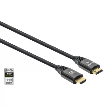 Cavo HDMI Manhattan 8K@60Hz 1 m intrecciato connettore maschio a connettore maschio nero