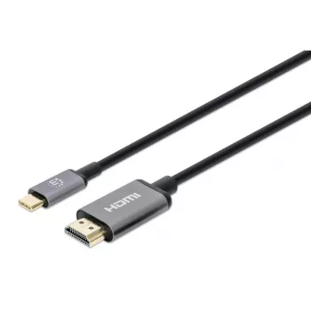 Cavo Manhattan USB-C a HDMI, 4K@60Hz, 1 m, nero, connettore maschio a connettore maschio, tre anni di garanzia, corrisponde a CDP2HD2MBNL