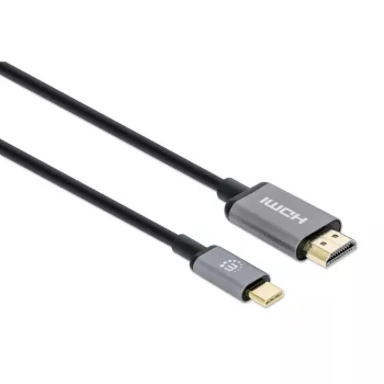 Cavo Manhattan USB-C a HDMI, 4K@60Hz, 1 m, nero, connettore maschio a connettore maschio, tre anni di garanzia, corrisponde a CDP2HD2MBNL