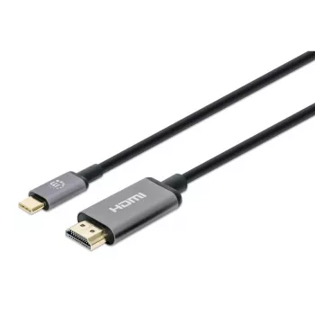 Cavo Manhattan USB-C a HDMI, 4K@60Hz, 2 m, nero, connettore maschio a connettore maschio, tre anni di garanzia, corrisponde a CDP2HD2MBNL